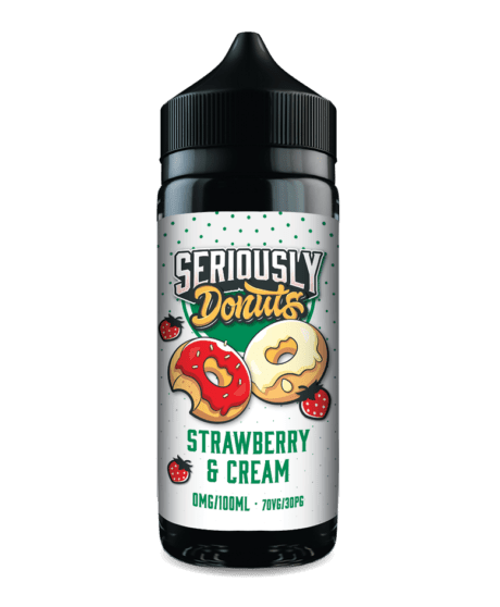 Strawberry and Cream 100ml Shortfill E-Liquid by Seriously Donuts