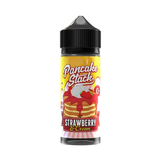 Strawberry & Cream 100ml Shortfill E-liquid by Pancake Stack
