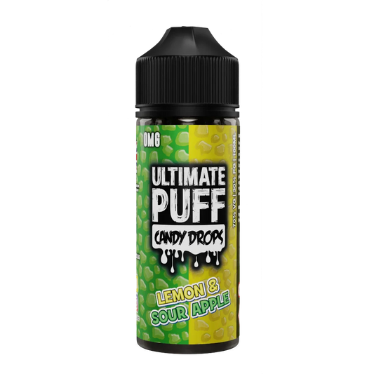 Lemon & Sour Apple 100ml Shortfill E Liquid by Ultimate Puff Candy Drops