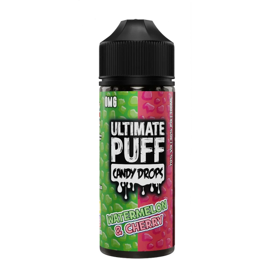 Watermelon & Cherry 100ml Shortfill E Liquid by Ultimate Puff Candy Drops