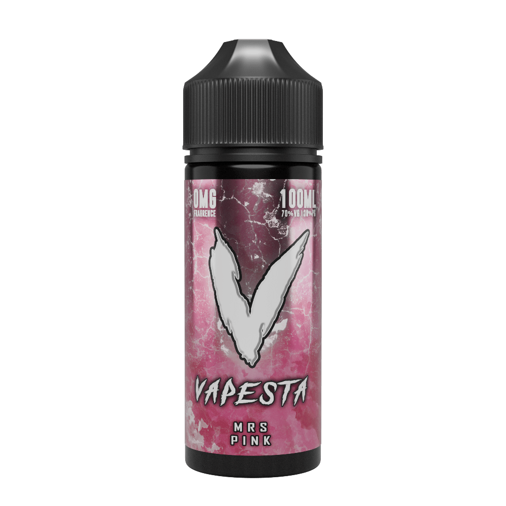 Mrs Pink 100ml Shortfill E-Liquid by Vapesta