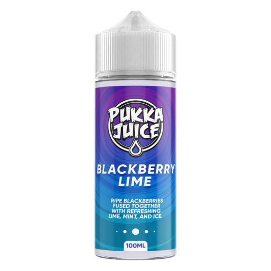 Blackberry Lime 100ml Shortfill E-Liquid by Pukka Juice