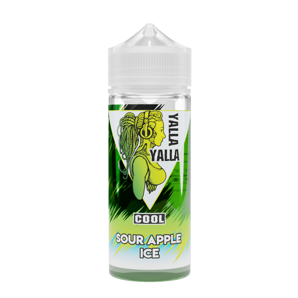 Sour Apple Ice 100ml Shortfill E-Liquid by Yalla Yalla Cool