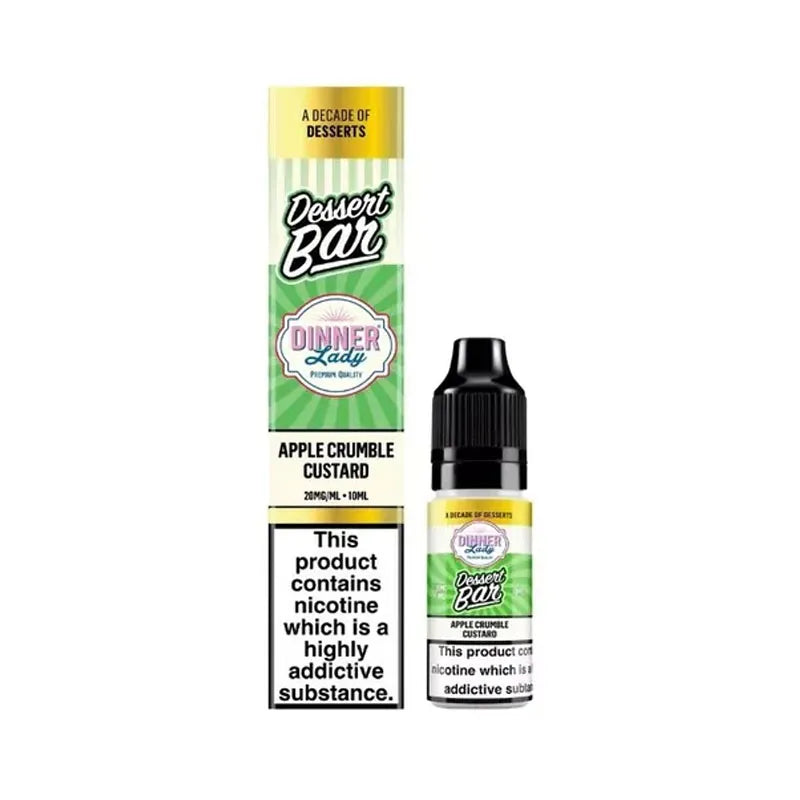 Apple Crumble Custard Nic Salt E-Liquid by Dinner Lady Dessert Bar Salts