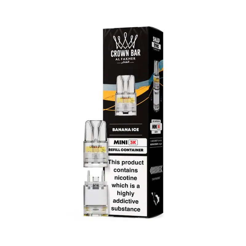 Banana Ice Al Fakher Crown Bar Mini 3K Prefilled Pod