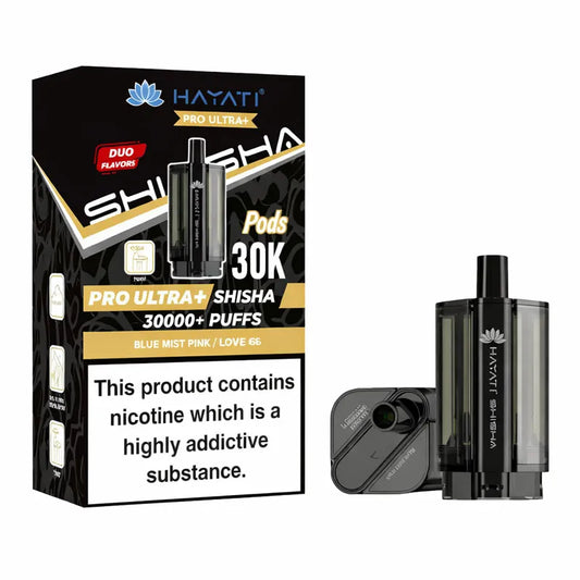 Blue Mist Pink / Love 66  Hayati Pro Ultra Plus Shisha 30K Prefilled Pod
