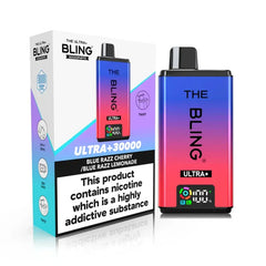 The Bling Ultra Plus 30K Prefilled Pod Kit - Blue Razz Cherry