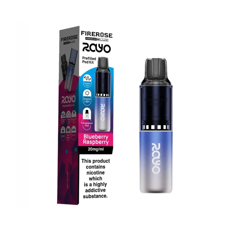 Firerose Rayo 600 Prefilled Pod Kit - Blueberry Raspberry