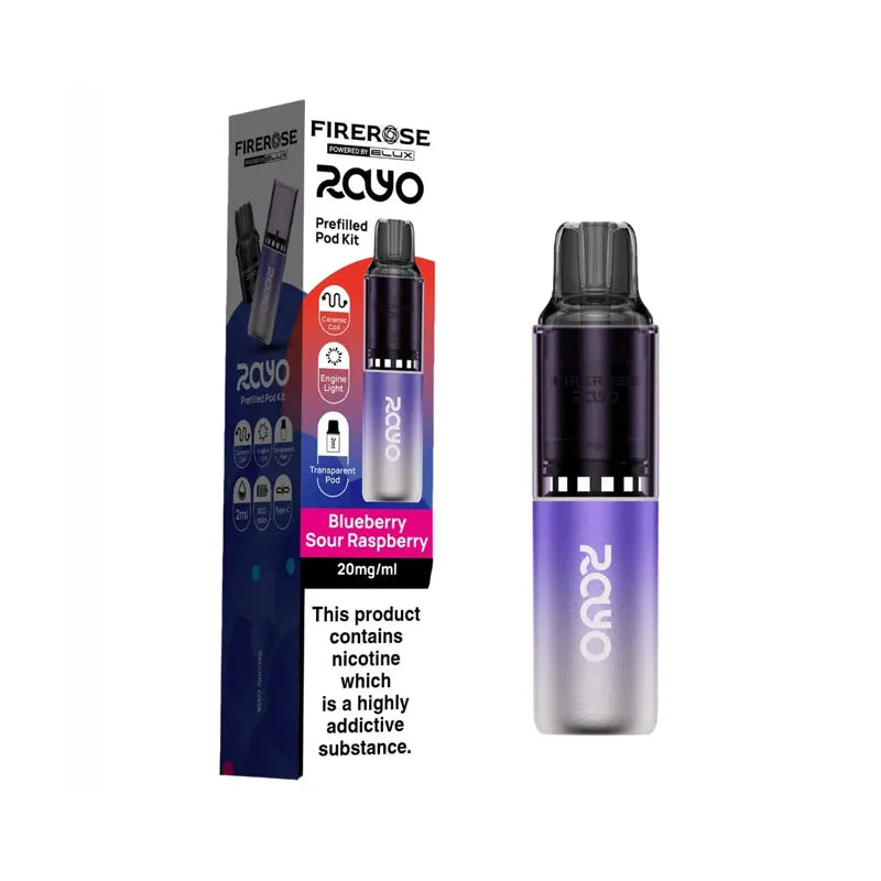 Firerose Rayo 600 Prefilled Pod Kit - Blue Sour Raspberry 