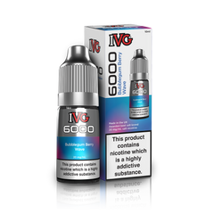 Bubblegum Berry Wave Nic Salt E-Liquid by IVG 6000