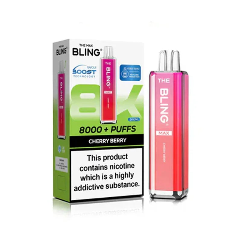 The Bling Max 8000 Prefilled Pod Kit - Cherry Berry 