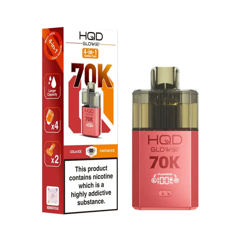 HQD Glow Air 70K Prefilled Pod Kit - Cola Ice 