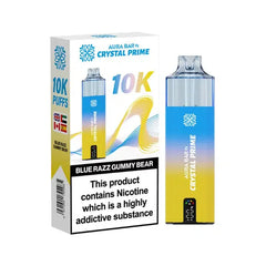 Crystal Prime Aura Bar 10K Prefilled Pod Kit - Blue Razz Gummy Bear