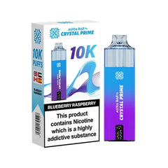 Crystal Prime Aura Bar 10K Prefilled Pod Kit - Blueberry Raspberry