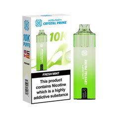 Crystal Prime Aura Bar 10K Prefilled Pod Kit - Fresh Mint