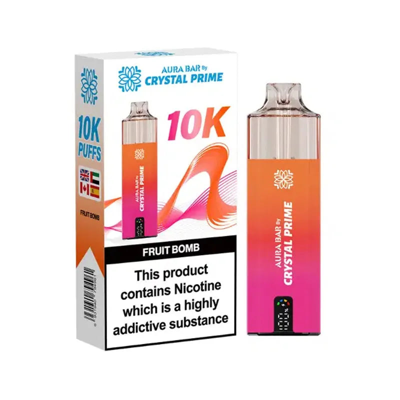 Crystal Prime Aura Bar 10K Prefilled Pod Kit - Fruit Bambo