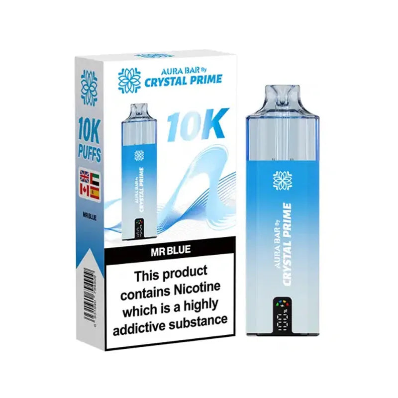 Crystal Prime Aura Bar 10K Prefilled Pod Kit - Mr Blue