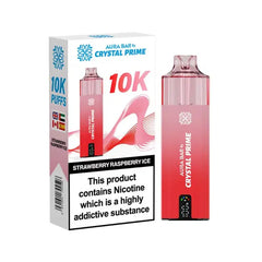 Crystal Prime Aura Bar 10K Prefilled Pod Kit - Strawberry Raspberry Ice