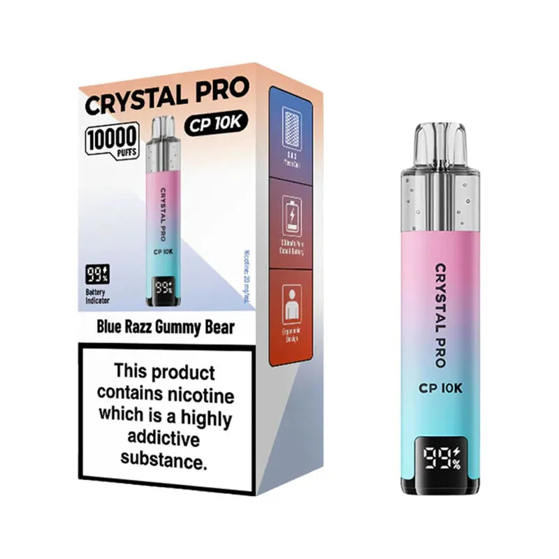 Crystal Pro CP 10K Prefilled Pod Kit - Blue Razz Gummy Bear 