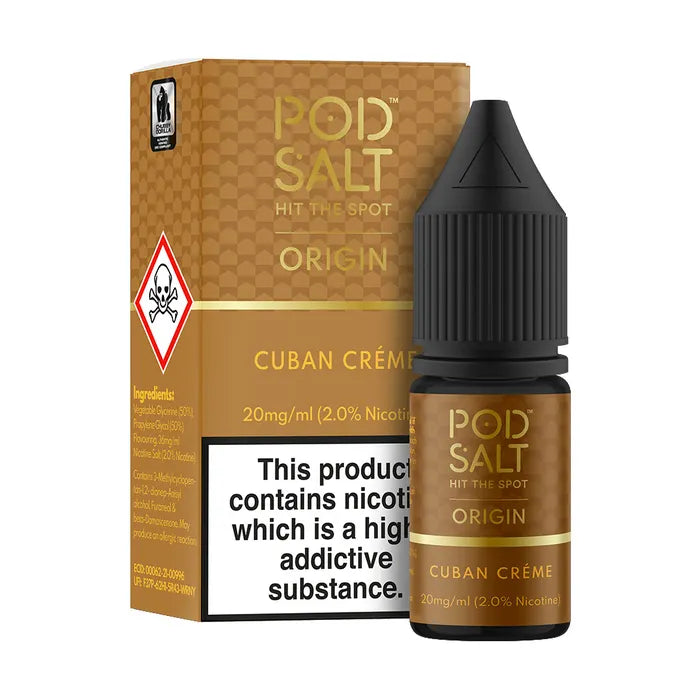 Cuban Creme Nic Salt E-Liquid by Pod Salt Origin