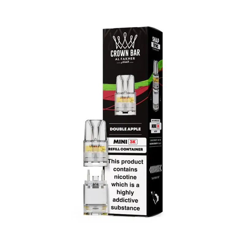 Double Apple Al Fakher Crown Bar Mini 3K Prefilled Pod