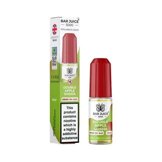 Double Apple Shisha Nic Salt E-Liquid by Bar Juice 5000