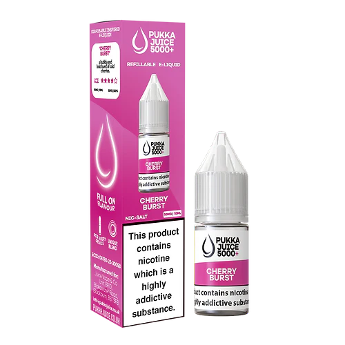 Cherry Burst Nic Salt E-Liquid by Pukka Juice 5000+