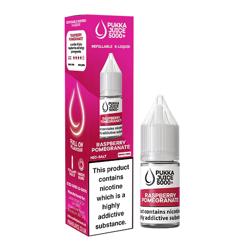 Raspberry Pomegranate Nic Salt E-Liquid by Pukka Juice 5000+