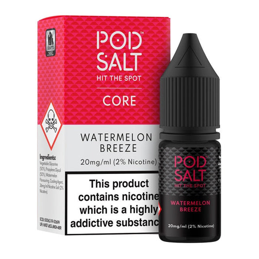 Watermelon Breeze Nic Salt E-Liquid by Pod Salt Core