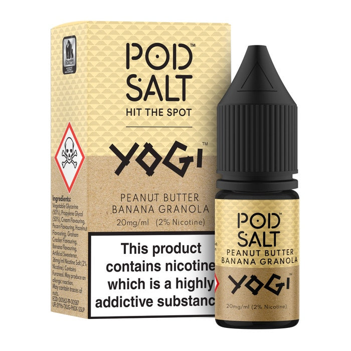 Yogi Peanut Butter Banana Granola Nic Salt E-Liquid by Pod Salt Fusion