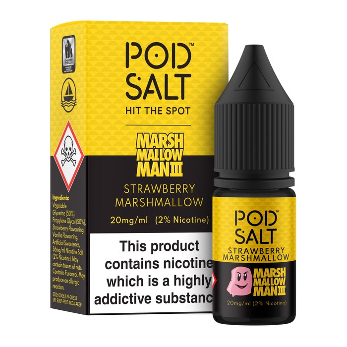 Marina Mrashmallow Man 3 Ice Nic Salt E-Liquid by Pod Salt Fusion