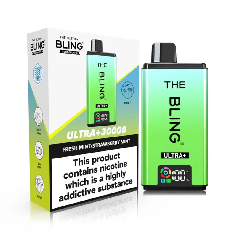 The Bling Ultra Plus 30K Prefilled Pod Kit - Fresh Mint 
