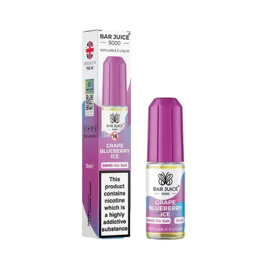 Grape Blueberry Ice Nic Salt E-Liquid by Bar Juice 5000