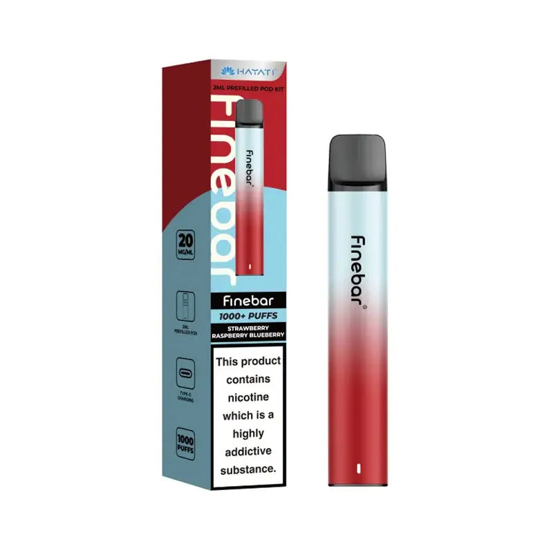 Hayati Finebar Prefilled Pod Kit - Strawberry Raspberry Blueberry 