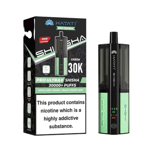Hayati Pro Ultra Plus Shisha 30K Prefilled Pod Kit - Apple Mint Grape 