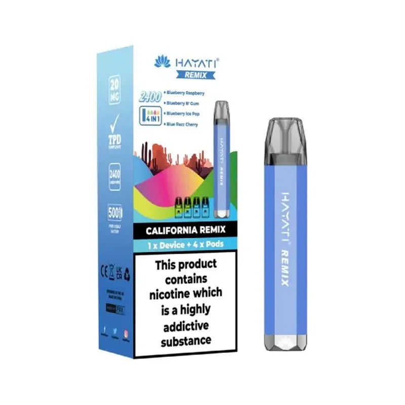 Hayati Remix 2400 Puffs 4 in 1 Prefilled Pod Kit - California Remix 