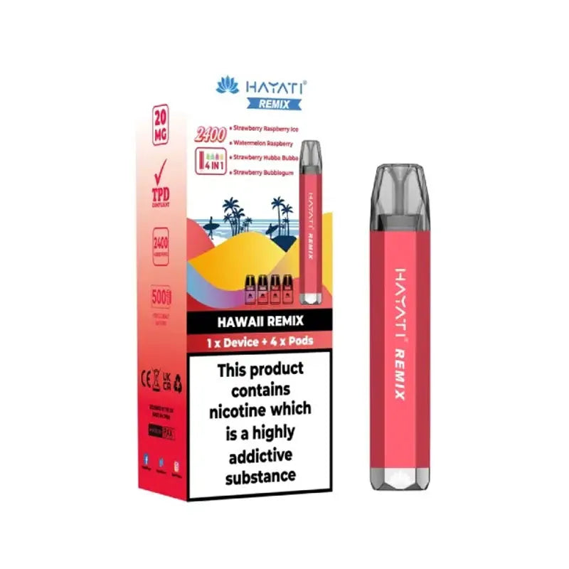 Hayati Remix 2400 Puffs 4 in 1 Prefilled Pod Kit - Hawaiian remix 