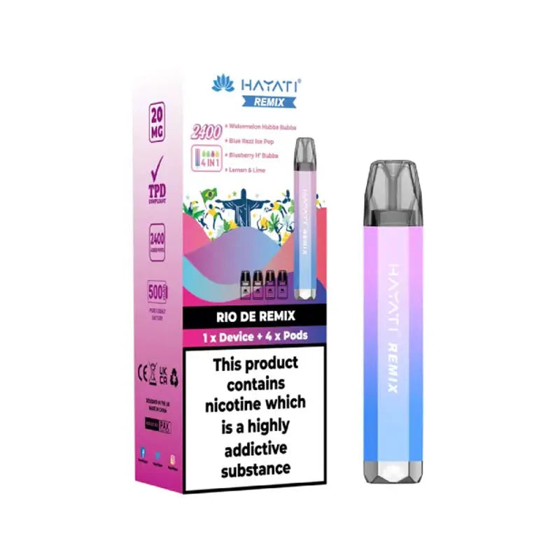 Hayati Remix 2400 Puffs 4 in 1 Prefilled Pod Kit - Rio De Remix 