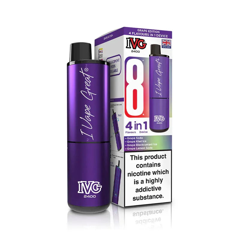 IVG 2400 4 in 1 Prefilled Pod Kit - Grape Edition 