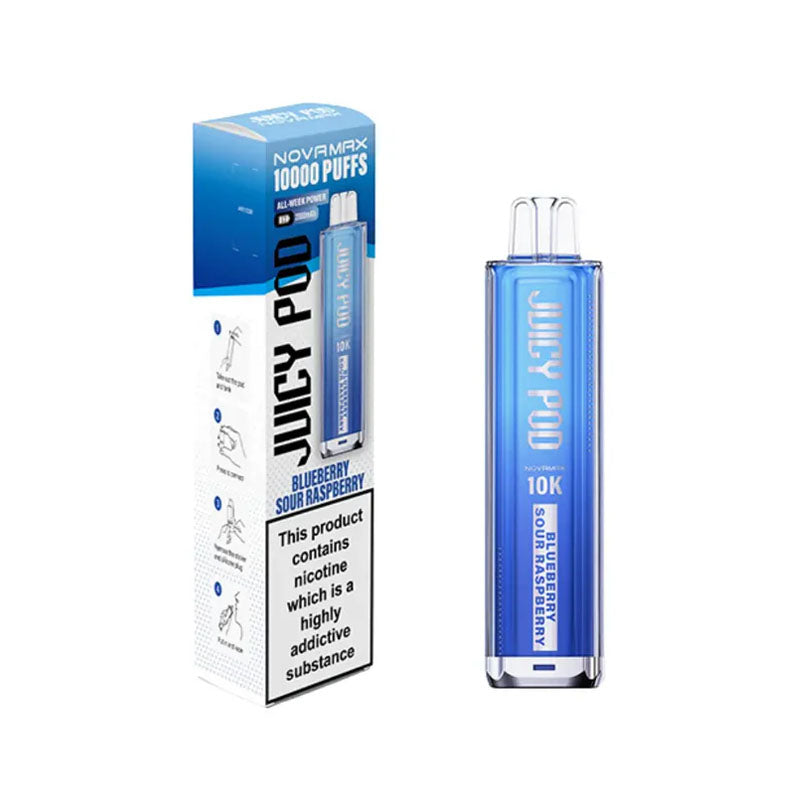 Juicy Pod Novamax 10K Prefilled Pod Kit - Blueberry Sour Rapberry