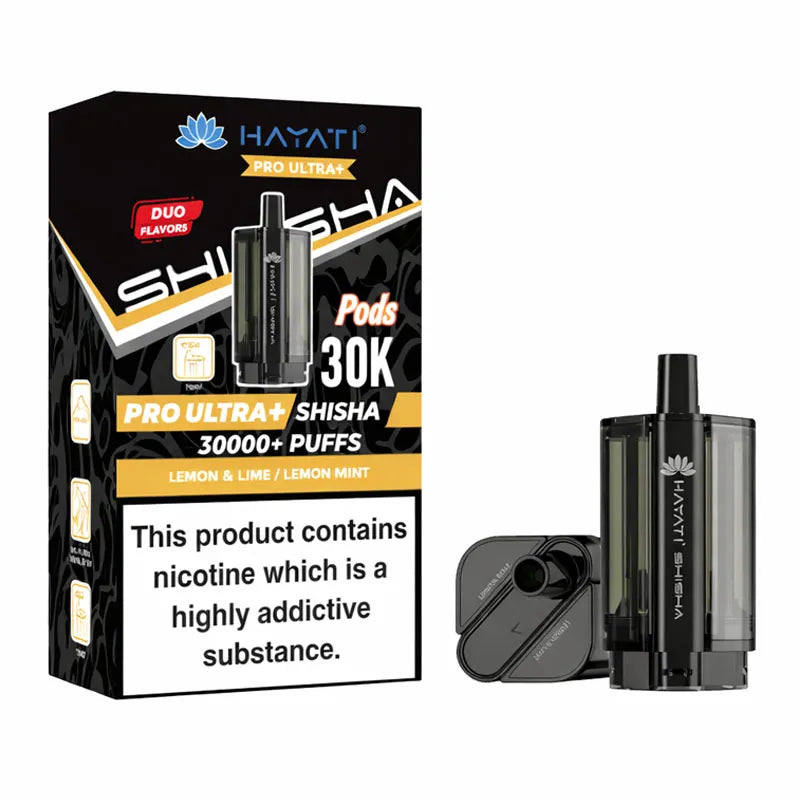 Lemon Lime / Lemon Mint Hayati Pro Ultra Plus Shisha 30K Prefilled Pod
