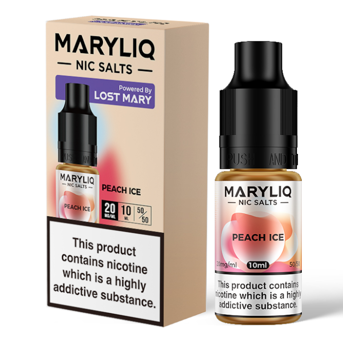 Peach Ice Nic Salt E-Liquid by Lost Mary Maryliq