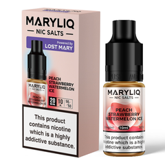 Peach Strawberry Watermelon Ice Nic Salt E-Liquid by Lost Mary Maryliq