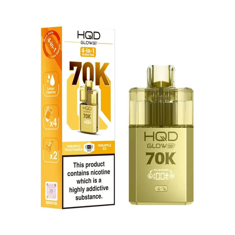HQD Glow Air 70K Prefilled Pod Kit - Pineapple Ice 