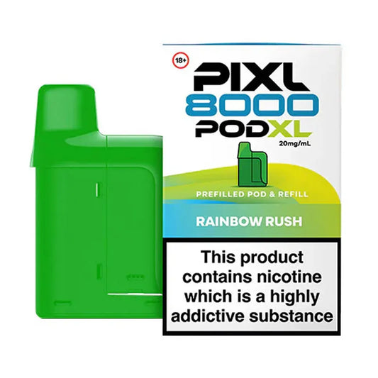 Rainbow Rush Pixl 8000 Prefilled Pod