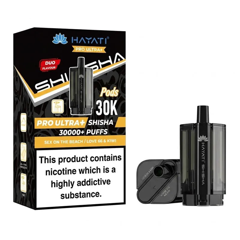 Sex On The Beach / Love 66 & Kiwi Hayati Pro Ultra Plus Shisha 30K Prefilled Pod