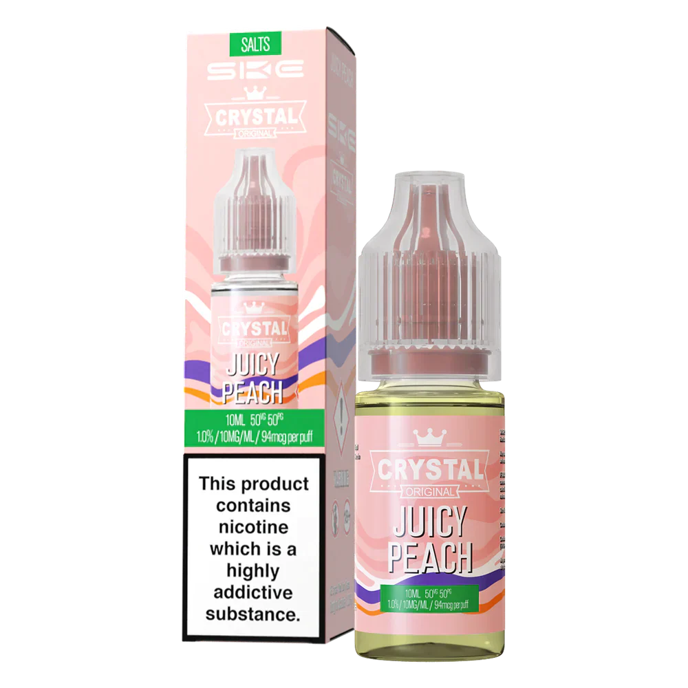 Juicy Peach Nic Salt E-Liquid by SKE Crystal Original