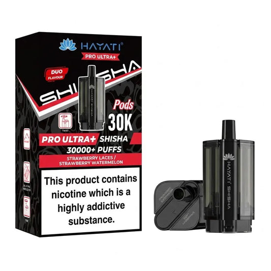 Strawberry Laces / Strawberry Watermelon Hayati Pro Ultra Plus Shisha 30K Prefilled Pod