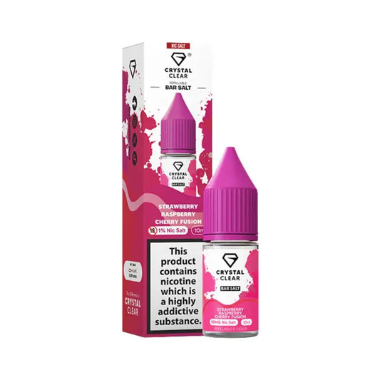 Strawberry Raspberry Cherry Fusion Nic Salt E-Liquid by Crystal Clear Bar Salts