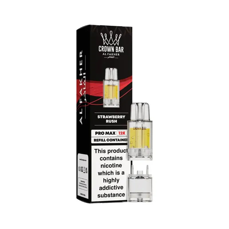 Strawberry Rush Al Fakher Crown Bar Pro Max 12K Prefilled Pod